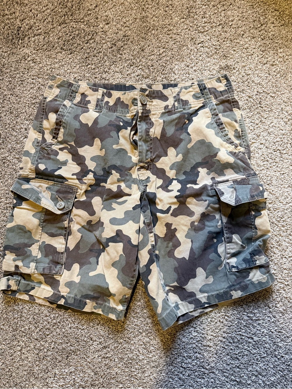 Sonoma Men's Camo Cargo Shorts - Olive Tan Brown